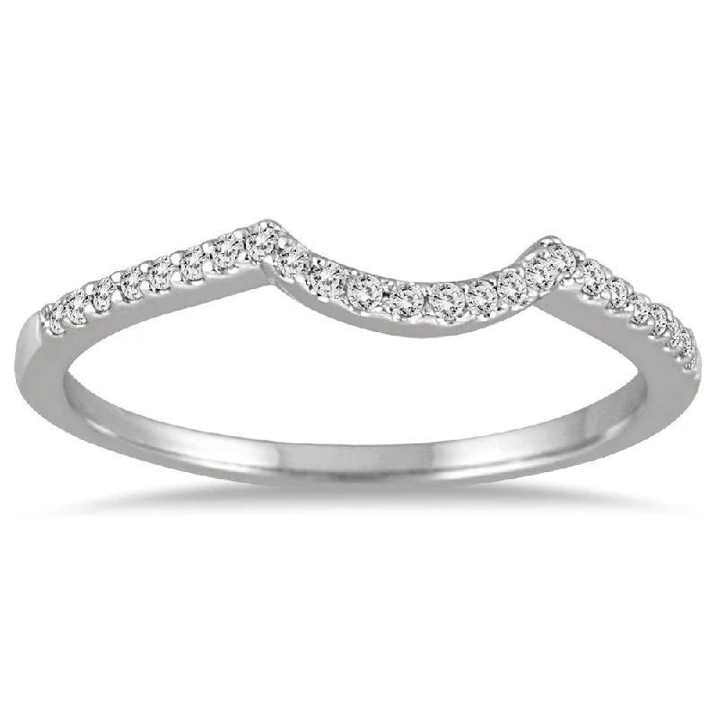 1/8 Carat TW Diamond Wedding Band in 14K White Gold