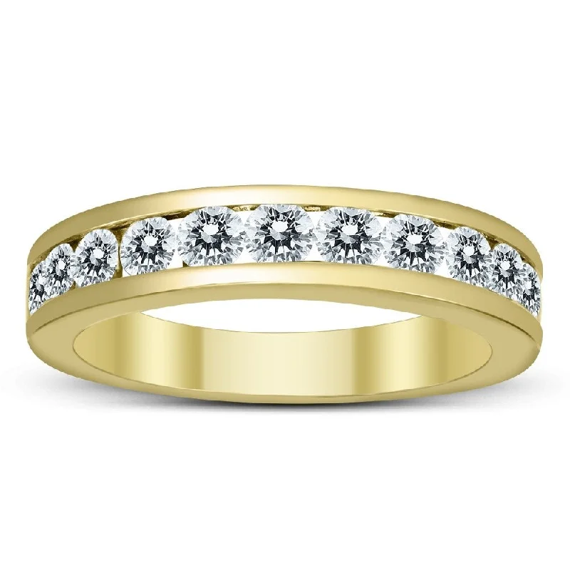 1 Carat TW Channel Set Diamond Band in 10K Yellow Gold