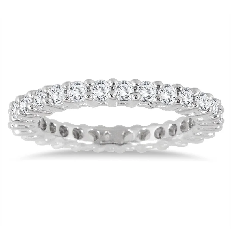 1 Carat TW Diamond Eternity Band in 14K White Gold