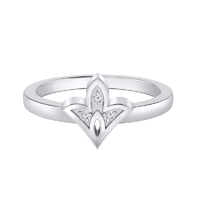 Auriya 0.03ctw Floret Style Accent Diamond Ring 14K Gold