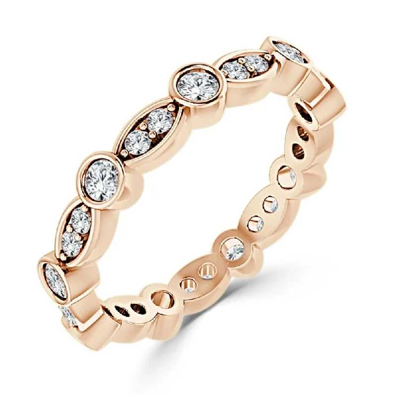 Auriya 10k Gold Ultra-thin Stackable 1/2ct TDW Diamond Wedding Band