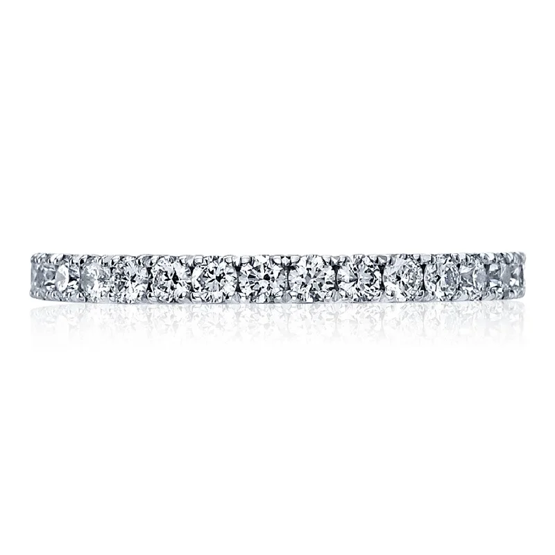 French Pavé Diamond Wedding Band