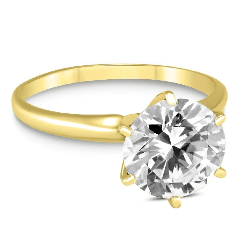 Marquee 1 1/2 Carat Diamond Solitaire Ring in 14K Yellow Gold (H-I Color, I1-I2 Clarity)