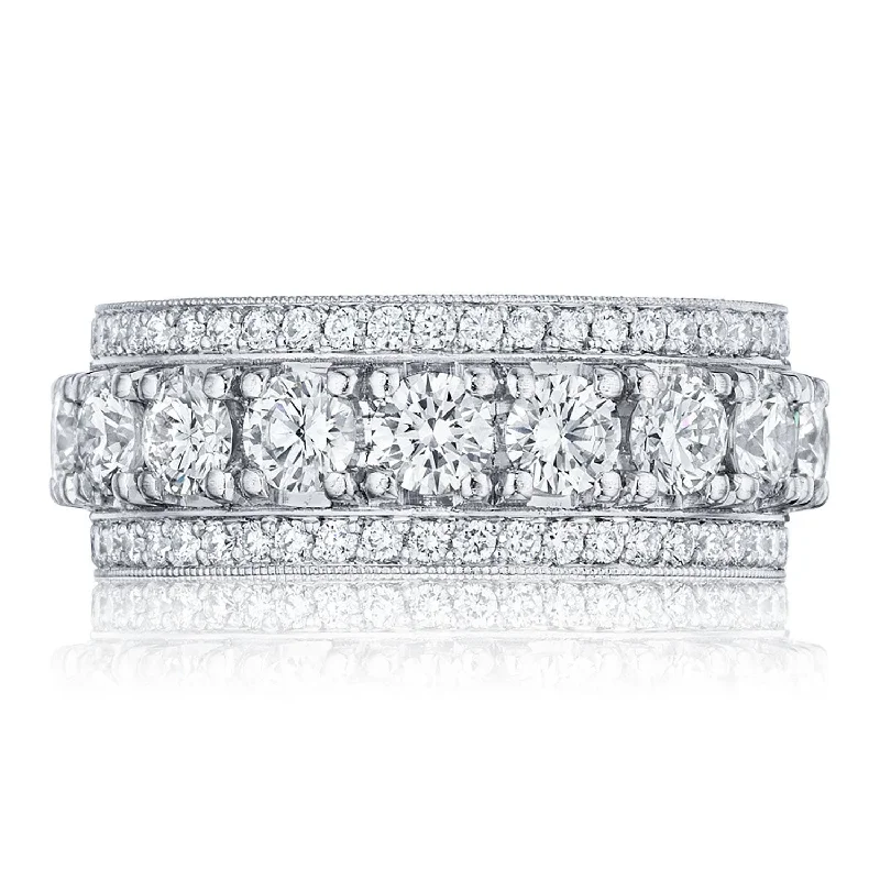 Multi-dimensional Round Brilliant Diamond Eternity Band