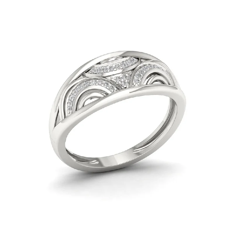 Sterling Silver 1/10ct TDW Diamond Fashion Ring