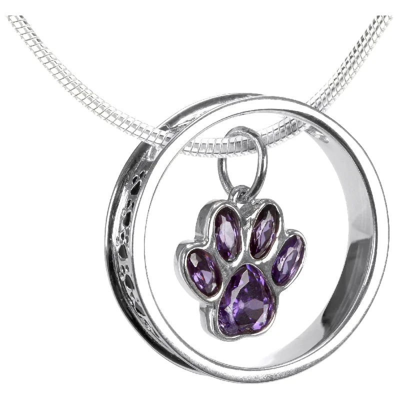 A Life Full of Paws Sterling Necklace