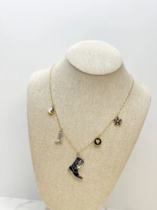 Western Charm Necklace - Jet