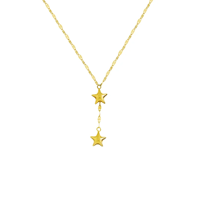 Adjustable Puffed Star Drop Baby Necklace