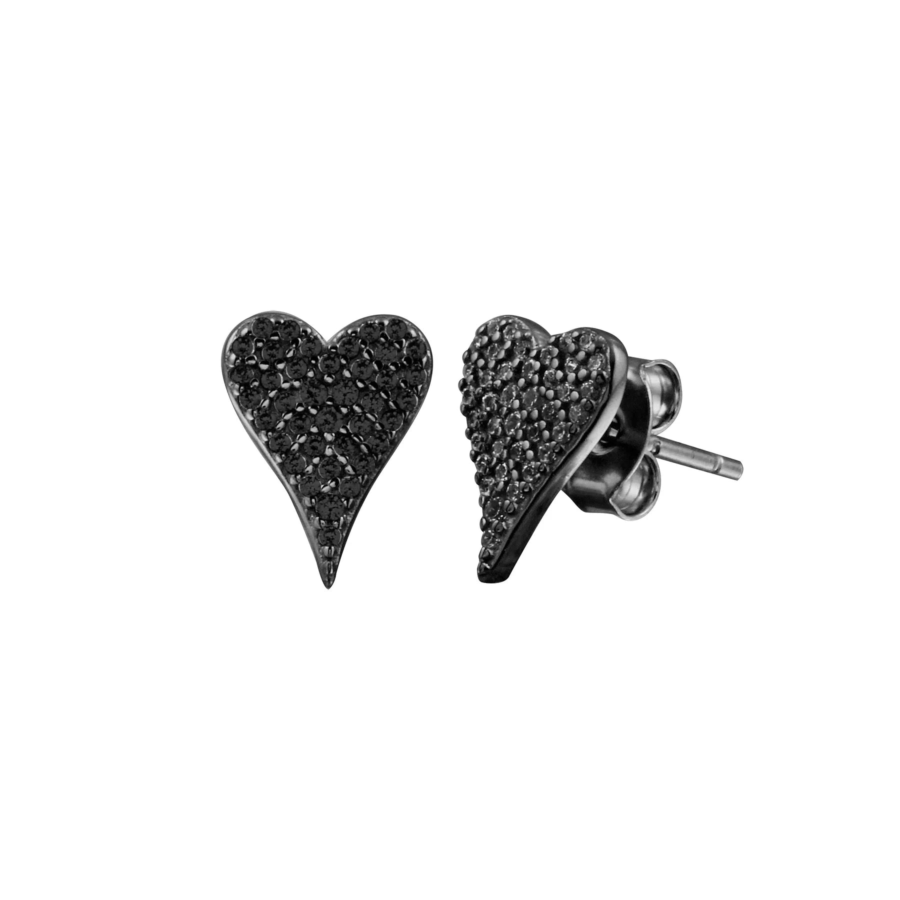 Black Heart Studs