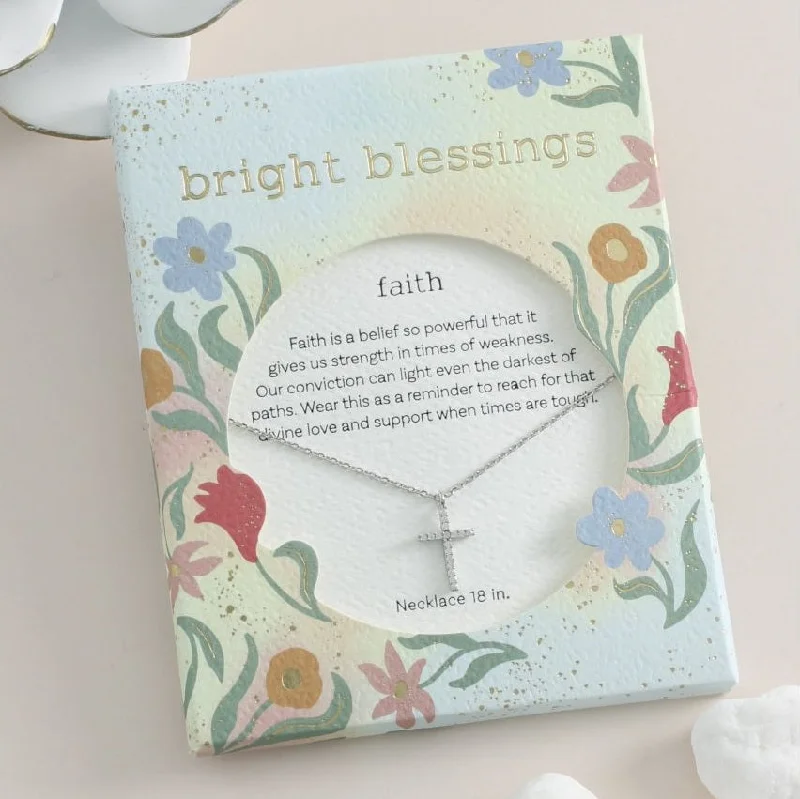 Bright Blessings Neck-Cross-Silver