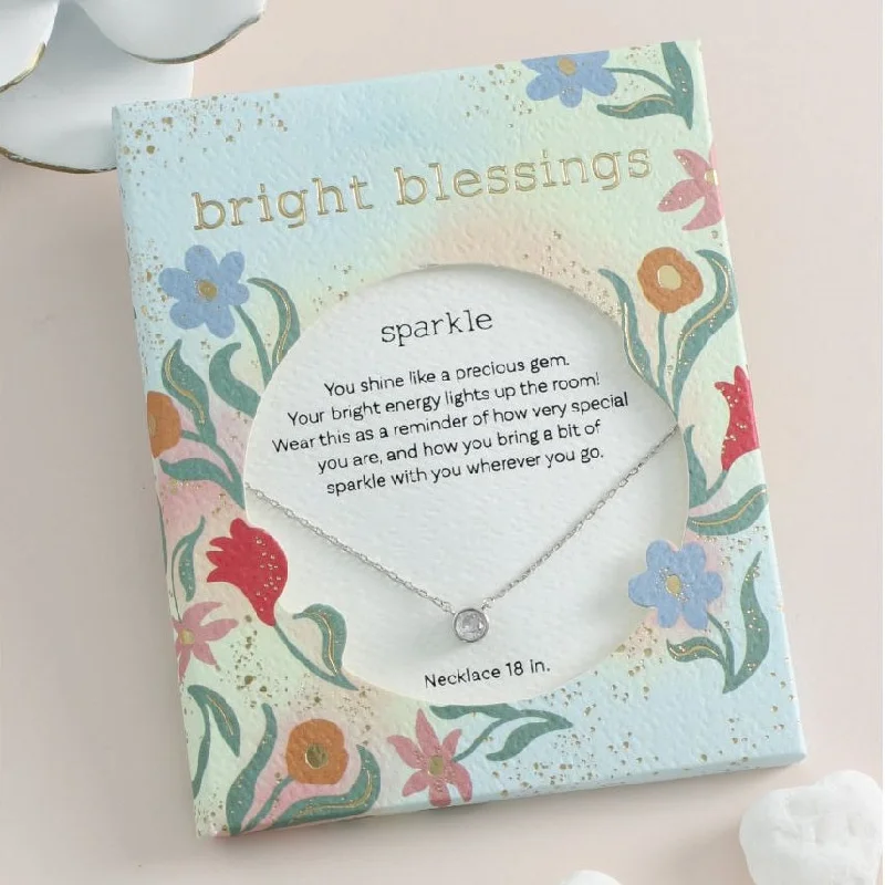 Bright Blessings Neck-Single Crystal Silver