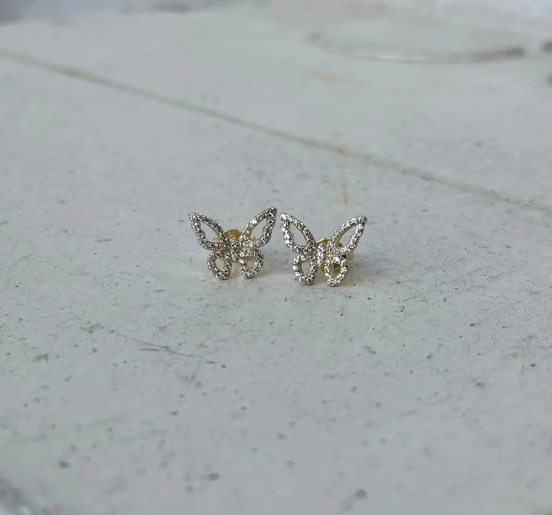 Cutout Butterfly Studs