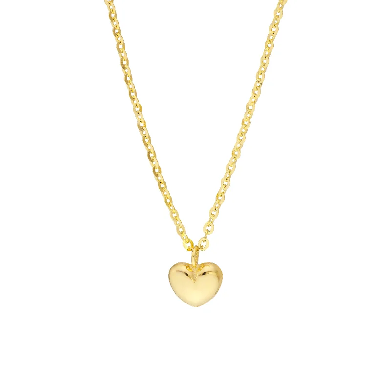 Childs Mini Puff Heart Necklace