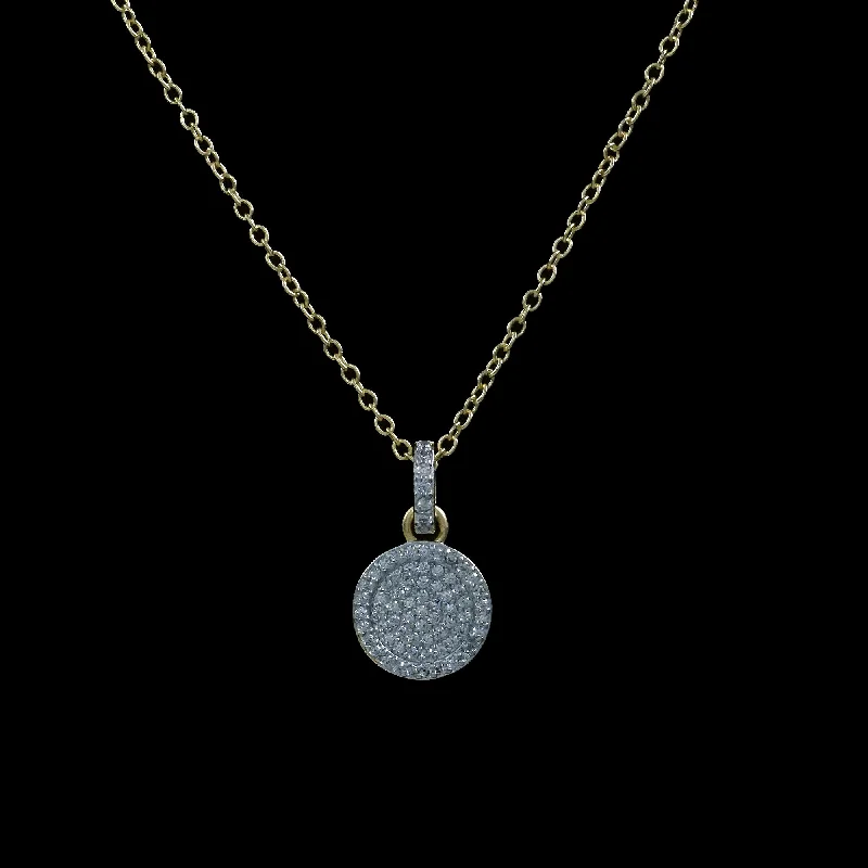 CZ Disc Necklace