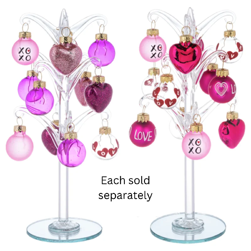 Glass Valentine Tree 8"