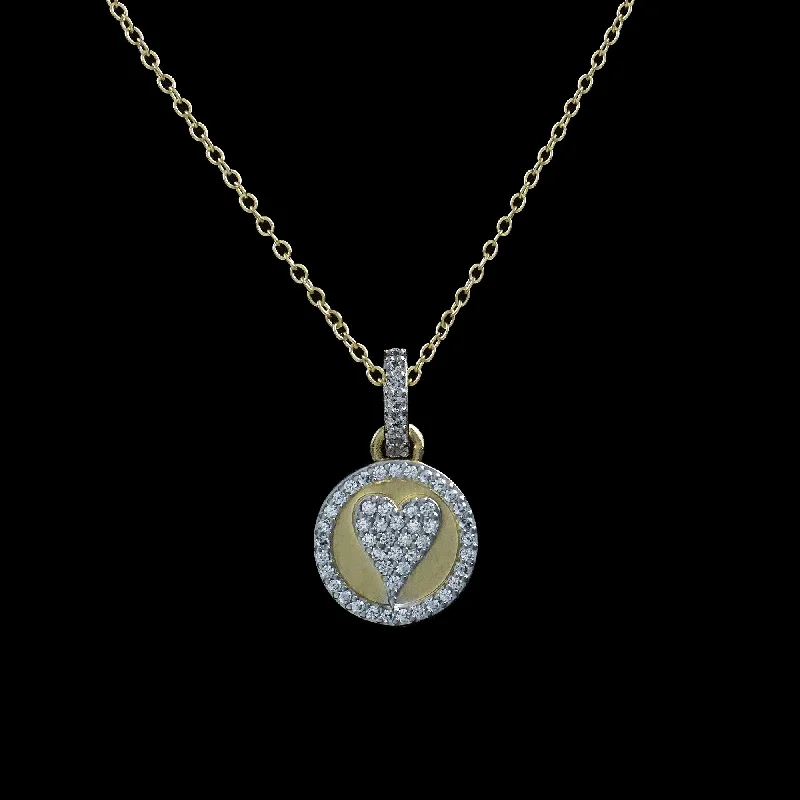 Heart Disc Necklace