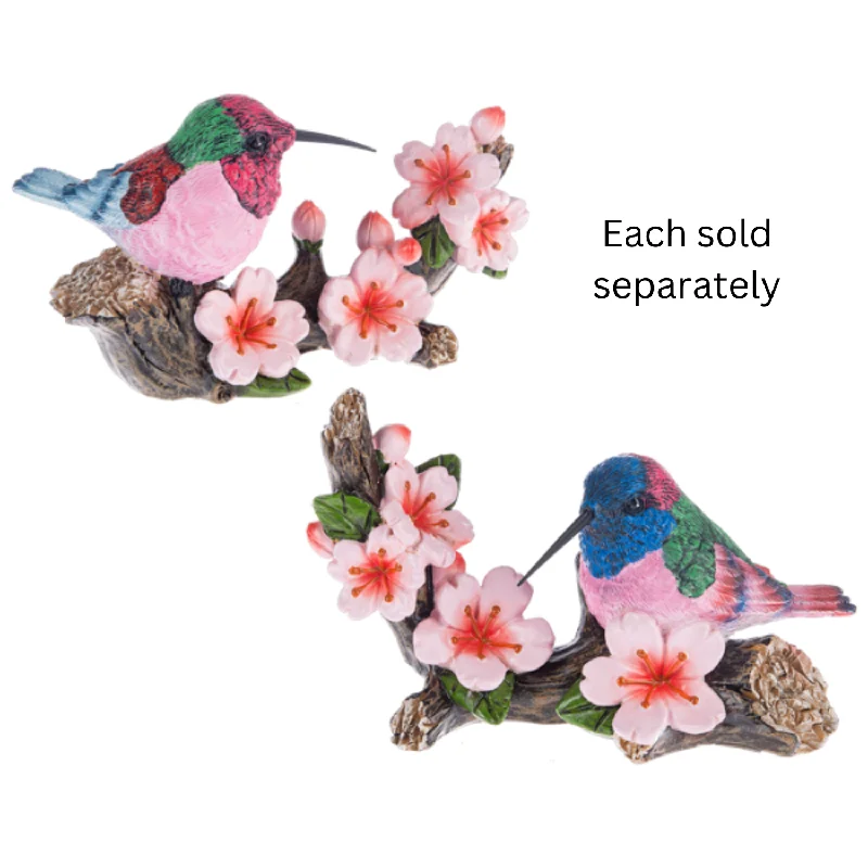 Hummingbird on Blossom Branch Figurine 6"