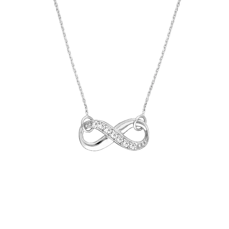 Infinity Adj. Necklace with 1/15tcw Diamond