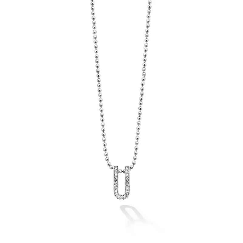 Linear Diamond Pendant Necklace