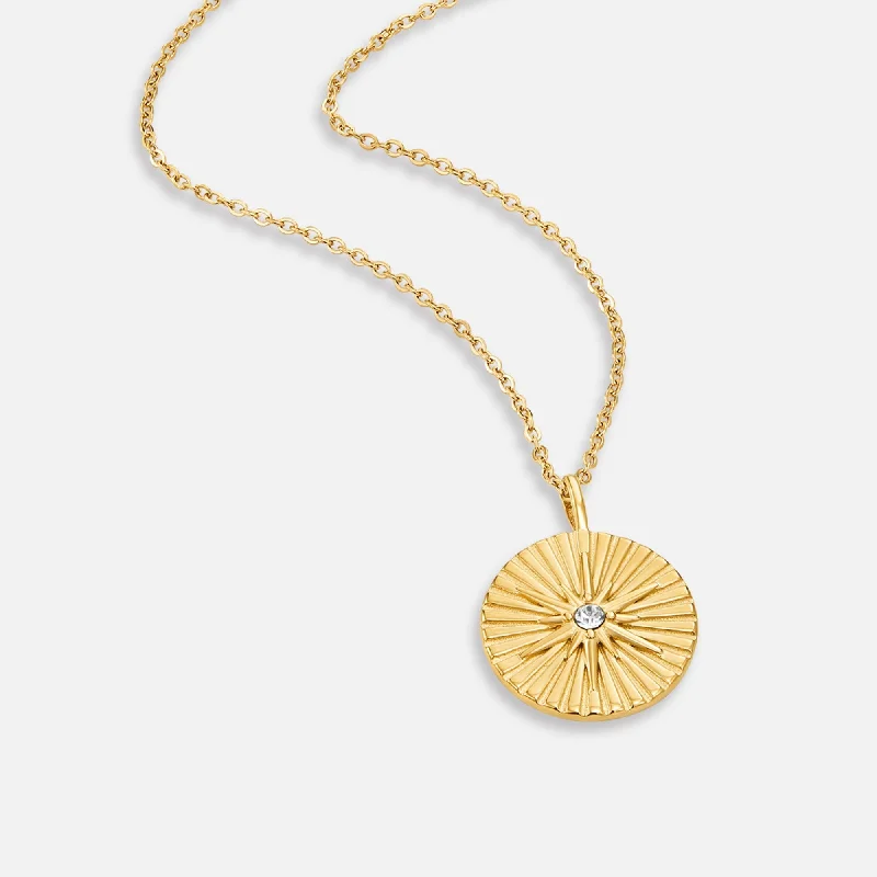 Luna Starburst Coin Necklace