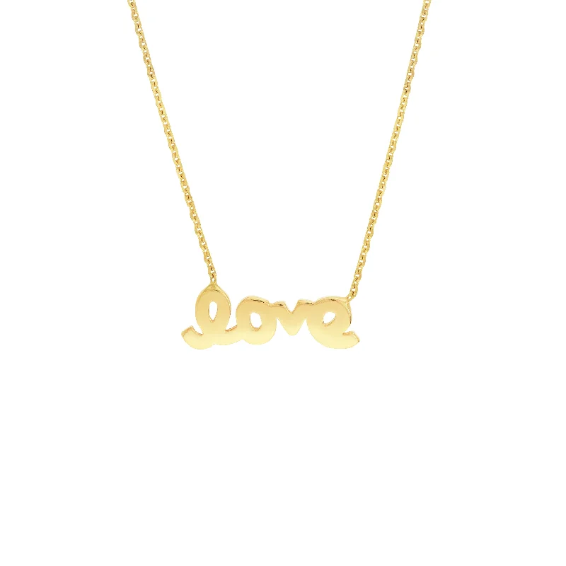 Mini Script Love Adjustable Necklace