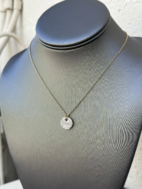 Pavè Diamond Medium Disc Pendant