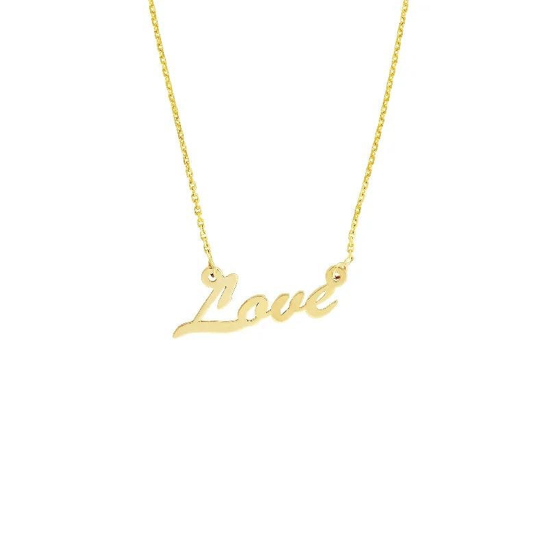 Script Love Adjustable Necklace