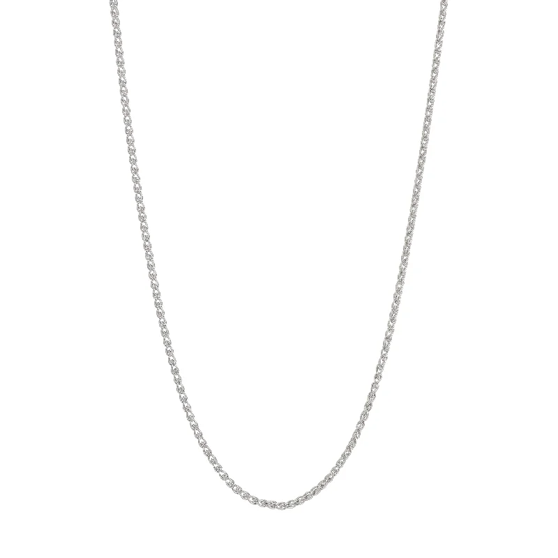 Sterling Silver 1.25mm Adjustable Wheat Chain