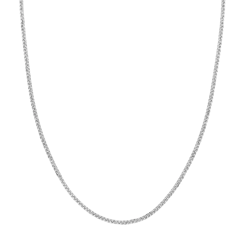 Sterling Silver 2.25mm Adjustable Square Wheat Chain