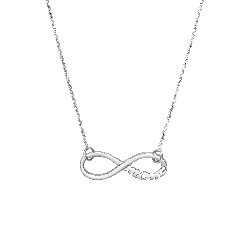 Sterling Silver Infinity Symbol Mom Adjustable Necklace