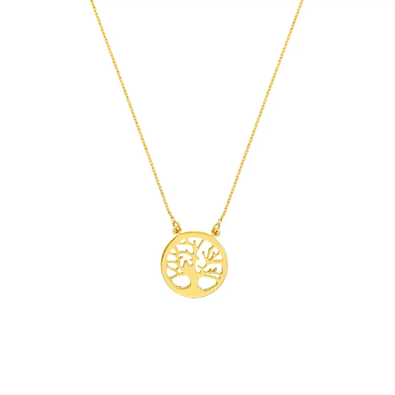 Tree of Life Cutout Adjustable Necklace