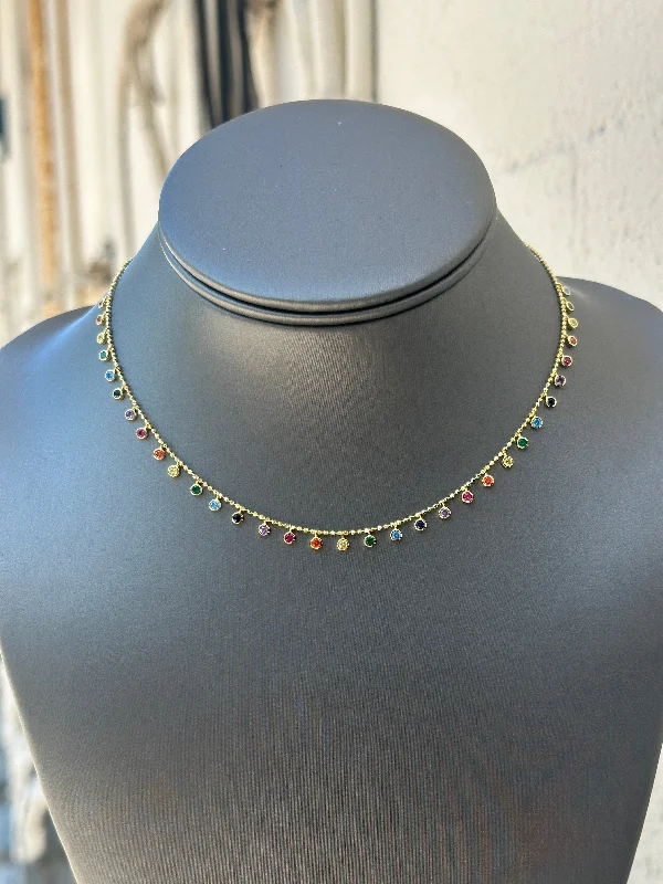 Rainbow Dot Necklace