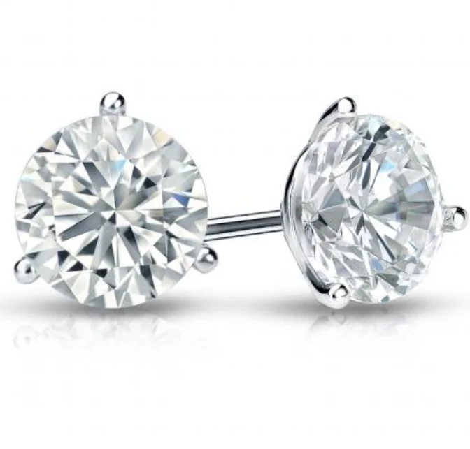 14W 5.7mm 1.40cttw E/VS2 Round Lab Grown Diamond Earrings