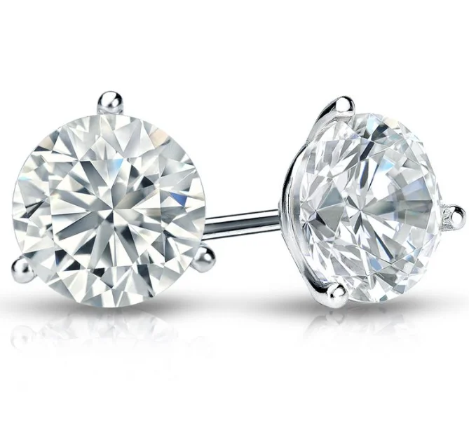 14W Round Diamond Martini Set Earrings