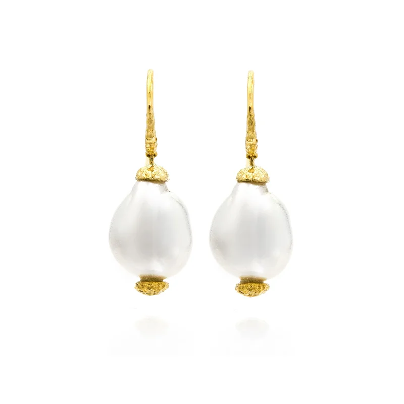 Baroque Pearl Nesting Gem Earrings