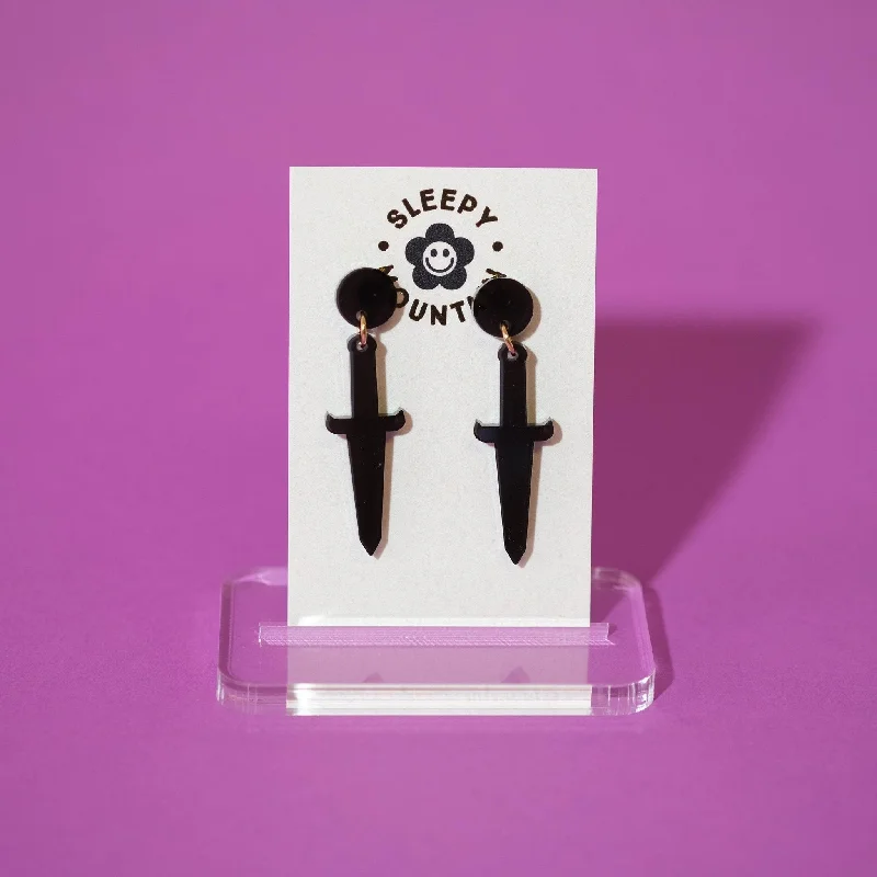 Black Dagger earrings