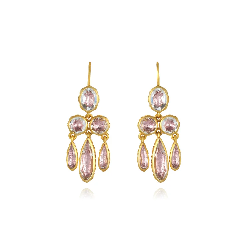 Catherine Girandole Earrings in Blush