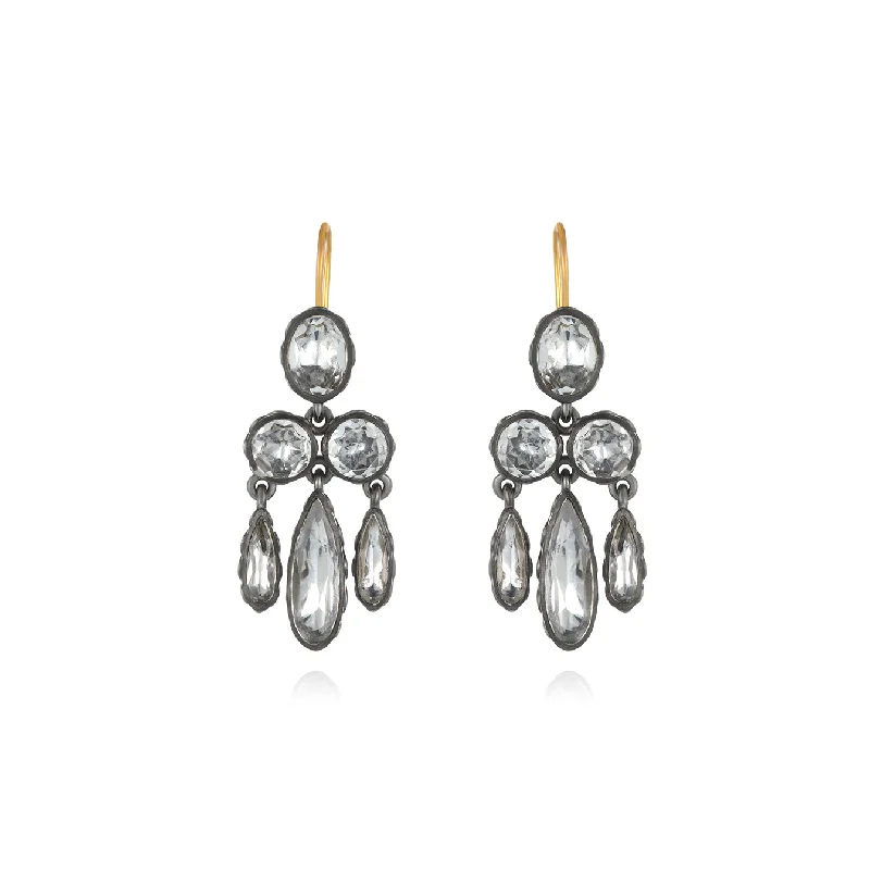 Catherine Girandole Earrings in White