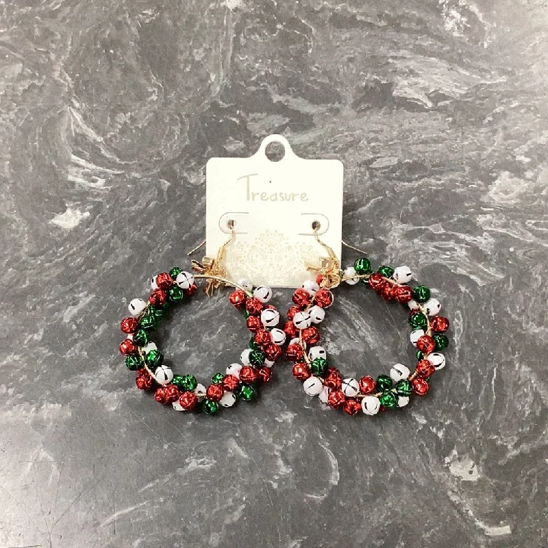 Christmas Bell Circle Earrings