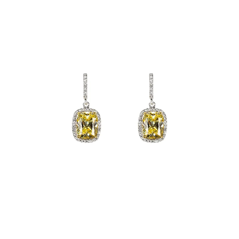 Comet Canary Diamond Earrings