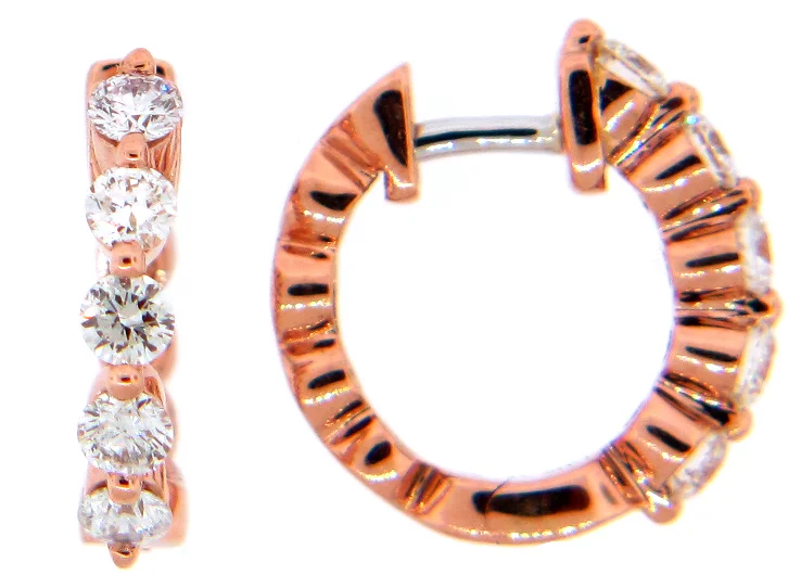 Dilamani 14R Inside/Out Diamond Huggie Earrings