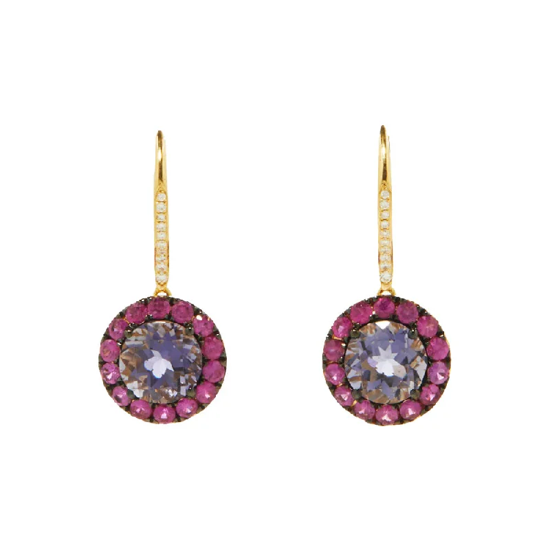 Gem Two Tone Earrings