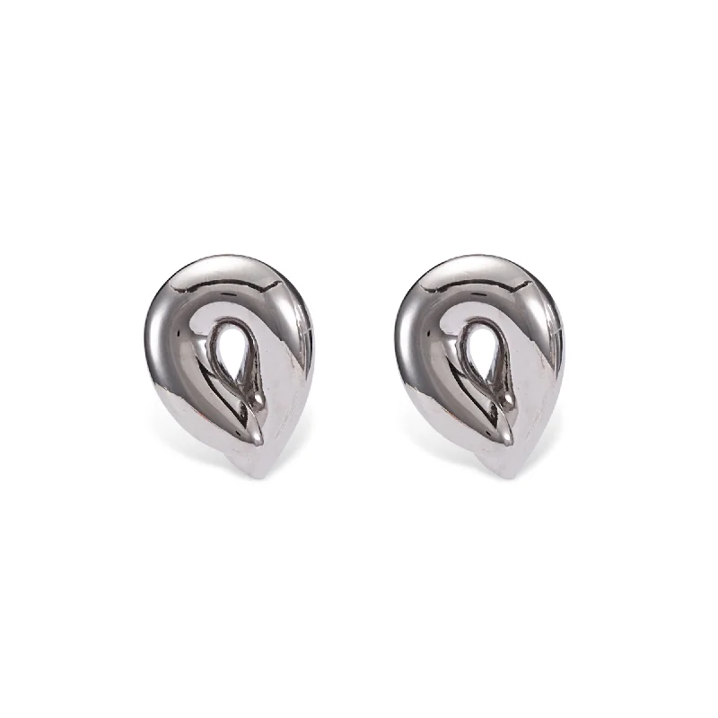 Glossy Loop Stud Earrings