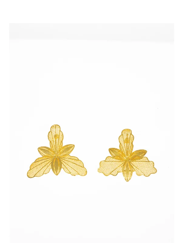 Gold Plated Flora Filigree Earrings