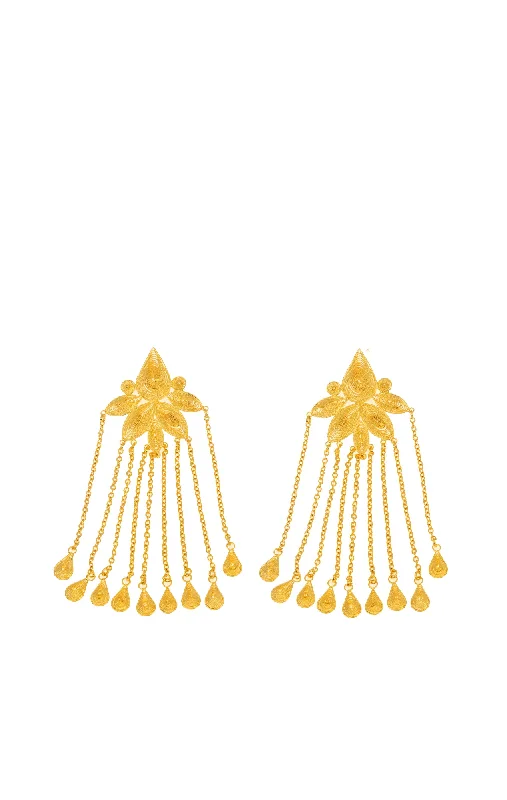 Golden Chain Drop Earrings