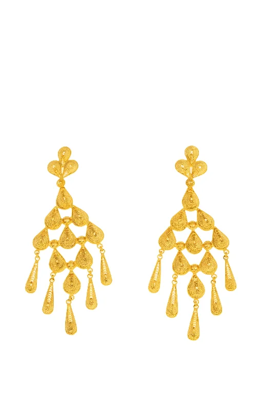 Golden Chandelier Drop Earrings