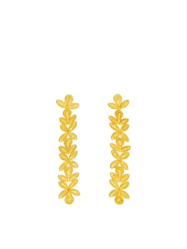 Golden Petals Drop Earrings