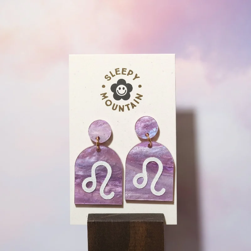 Leo Zodiac Earrings