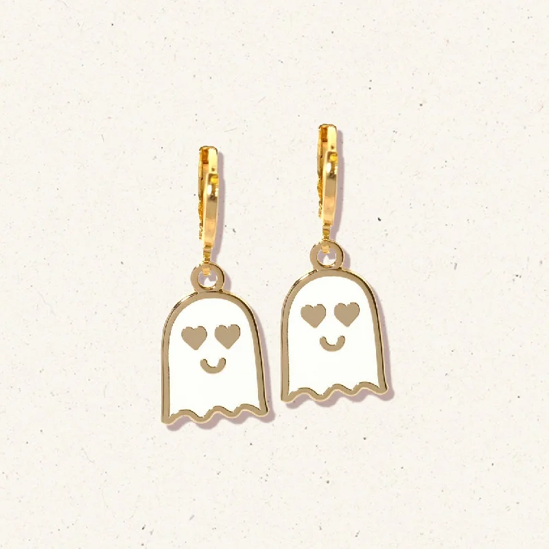 Love Ghost huggie hoop earrings