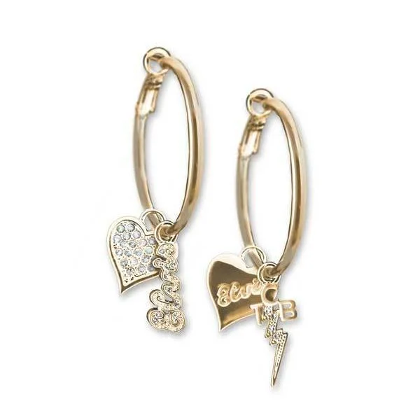 Lowell Hays Gold Plated Hoop Earrings with Interchangeable Charms